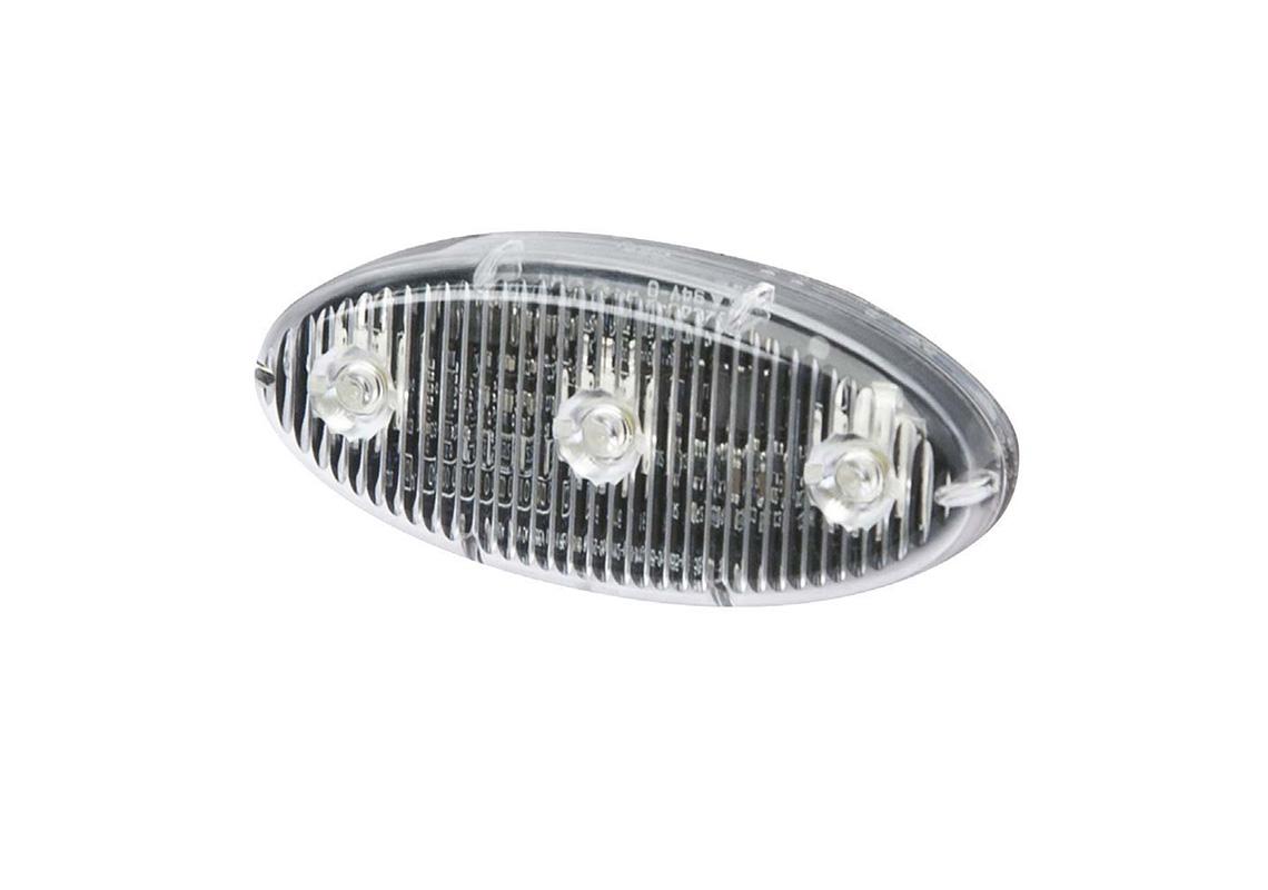 FARO OVALE A LED ARANCIONE 12/24 V